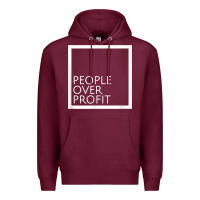 Burgundy people over profit democratic socialism pro socialist symbol t shirt Premium Hoodie - linhVisuals
