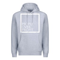 Heather Grey people over profit democratic socialism pro socialist symbol t shirt Premium Hoodie - linhVisuals