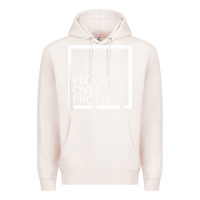 Pale Pink people over profit democratic socialism pro socialist symbol t shirt Premium Hoodie - linhVisuals