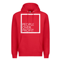 Red people over profit democratic socialism pro socialist symbol t shirt Premium Hoodie - linhVisuals
