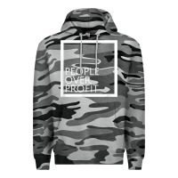 Slate Camo people over profit democratic socialism pro socialist symbol t shirt Premium Hoodie - linhVisuals