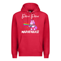 Cardinal womens pew madafakas funny fantasy unicorn with rainbow gun   white v Premium Hoodie - linhVisuals