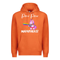 Carrot womens pew madafakas funny fantasy unicorn with rainbow gun   white v Premium Hoodie - linhVisuals