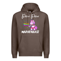 Coffee womens pew madafakas funny fantasy unicorn with rainbow gun   white v Premium Hoodie - linhVisuals