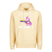 Pina Colada womens pew madafakas funny fantasy unicorn with rainbow gun   white v Premium Hoodie - linhVisuals
