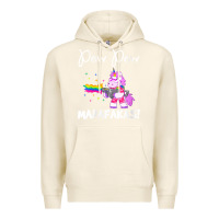 Tofu womens pew madafakas funny fantasy unicorn with rainbow gun   white v Premium Hoodie - linhVisuals