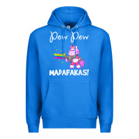 True Royal womens pew madafakas funny fantasy unicorn with rainbow gun   white v Premium Hoodie - linhVisuals