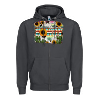 Smoke Howdy Serape And Sunflower Zipper Hoodie - RanaPortraitStore