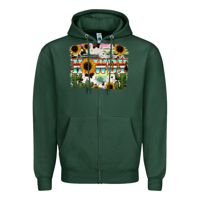 Howdy Serape And Sunflower Zipper Hoodie by RanaPortraitStore | Teevron