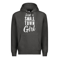 Charcoal Heather womens just a small town girl journey t shirt Premium Hoodie - linhVisuals