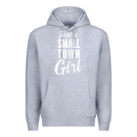 Heather Grey womens just a small town girl journey t shirt Premium Hoodie - linhVisuals