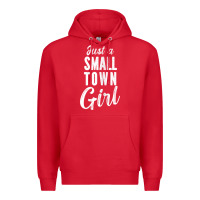 Red womens just a small town girl journey t shirt Premium Hoodie - linhVisuals