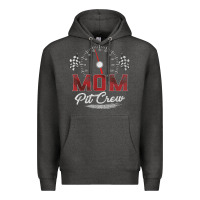Charcoal Heather race car mom pit crew racing family birthday party t shirt Premium Hoodie - linhVisuals