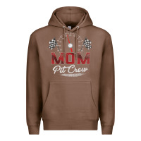 Chestnut race car mom pit crew racing family birthday party t shirt Premium Hoodie - linhVisuals