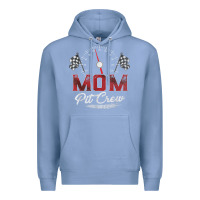 Colony Blue race car mom pit crew racing family birthday party t shirt Premium Hoodie - linhVisuals