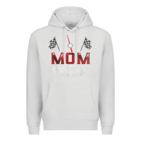Dove Grey race car mom pit crew racing family birthday party t shirt Premium Hoodie - linhVisuals