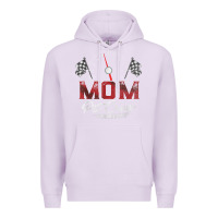 Lilac race car mom pit crew racing family birthday party t shirt Premium Hoodie - linhVisuals