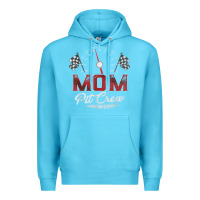 Ocean Blue race car mom pit crew racing family birthday party t shirt Premium Hoodie - linhVisuals