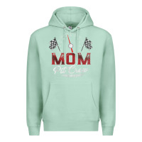 Seafoam race car mom pit crew racing family birthday party t shirt Premium Hoodie - linhVisuals