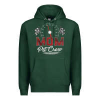 Sports Green race car mom pit crew racing family birthday party t shirt Premium Hoodie - linhVisuals