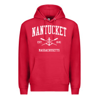 Nantucket Ma Vintage Crossed Oars & Boat Anchor Sports Pullover Hoodie Premium Hoodie | Teevron