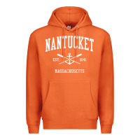 Carrot nantucket ma vintage crossed oars & boat anchor sports pullover hoodie Premium Hoodie - linhVisuals