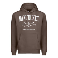 Coffee nantucket ma vintage crossed oars & boat anchor sports pullover hoodie Premium Hoodie - linhVisuals