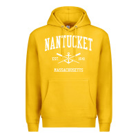 Lemon nantucket ma vintage crossed oars & boat anchor sports pullover hoodie Premium Hoodie - linhVisuals