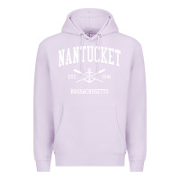 Lilac nantucket ma vintage crossed oars & boat anchor sports pullover hoodie Premium Hoodie - linhVisuals