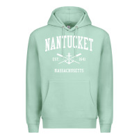 Seafoam nantucket ma vintage crossed oars & boat anchor sports pullover hoodie Premium Hoodie - linhVisuals