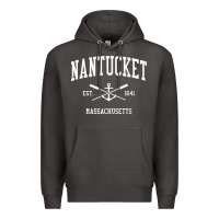 Smoke nantucket ma vintage crossed oars & boat anchor sports pullover hoodie Premium Hoodie - linhVisuals