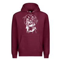 Burgundy nightmare before christmas jack and sally t shirt Premium Hoodie - linhVisuals