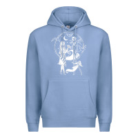 Colony Blue nightmare before christmas jack and sally t shirt Premium Hoodie - linhVisuals