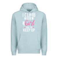 Blue Mist climbing climb mountain climbing like a girl 345 climb climbing lover Premium Hoodie - linhVisuals