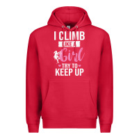 Cardinal climbing climb mountain climbing like a girl 345 climb climbing lover Premium Hoodie - linhVisuals