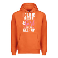 Carrot climbing climb mountain climbing like a girl 345 climb climbing lover Premium Hoodie - linhVisuals