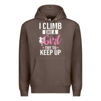 Coffee climbing climb mountain climbing like a girl 345 climb climbing lover Premium Hoodie - linhVisuals
