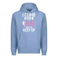 Colony Blue climbing climb mountain climbing like a girl 345 climb climbing lover Premium Hoodie - linhVisuals