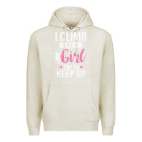 Oatmeal Heather climbing climb mountain climbing like a girl 345 climb climbing lover Premium Hoodie - linhVisuals