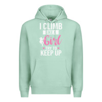 Seafoam climbing climb mountain climbing like a girl 345 climb climbing lover Premium Hoodie - linhVisuals