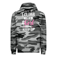 Slate Camo climbing climb mountain climbing like a girl 345 climb climbing lover Premium Hoodie - linhVisuals