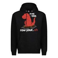 Black dinosaur dino trex row t rex saurus Premium Hoodie - linhVisuals