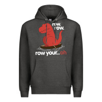 Charcoal Heather dinosaur dino trex row t rex saurus Premium Hoodie - linhVisuals