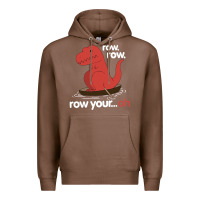 Chestnut dinosaur dino trex row t rex saurus Premium Hoodie - linhVisuals