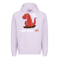Lilac dinosaur dino trex row t rex saurus Premium Hoodie - linhVisuals