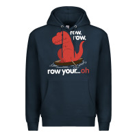 Navy dinosaur dino trex row t rex saurus Premium Hoodie - linhVisuals