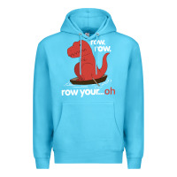 Ocean Blue dinosaur dino trex row t rex saurus Premium Hoodie - linhVisuals