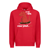 Red dinosaur dino trex row t rex saurus Premium Hoodie - linhVisuals