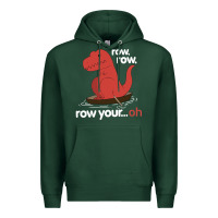 Sports Green dinosaur dino trex row t rex saurus Premium Hoodie - linhVisuals