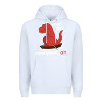 White dinosaur dino trex row t rex saurus Premium Hoodie - linhVisuals